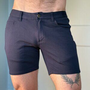 St33le Stretch Knit 6" Jeans Shorts Navy 28 Waist